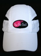 White w/Black Running Cap
