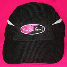 Black w/White Running Cap