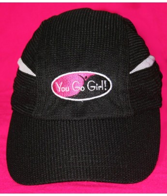 Black w/White Running Cap